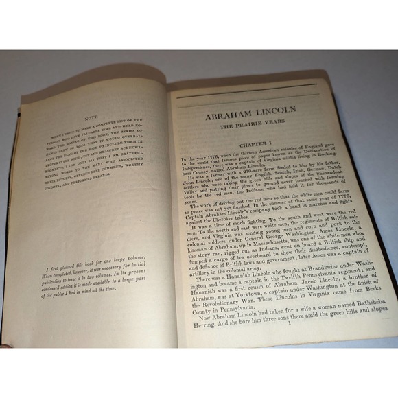 Vintage Antique 1926 Abraham Lincoln The Prairie Years Blue Ribbon Books 1st Ed - Picture 7 of 11